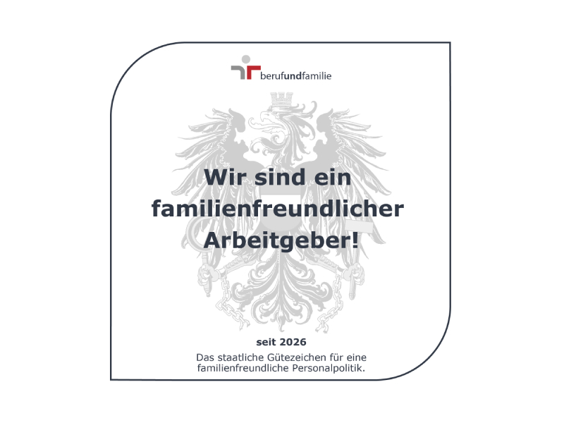 Logo "Wir sind ein familienfreundlicher Arbeitgeber"